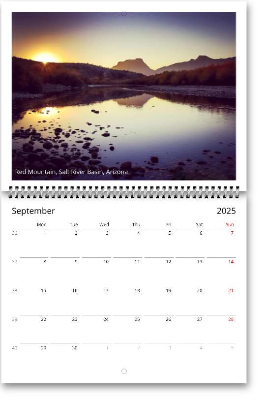 2025 Arizona Wall calendars (US & CA)