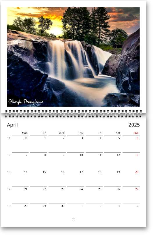 Pennsylvania Wall calendars (US & CA)