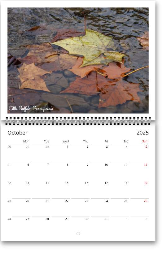 Pennsylvania Wall calendars (US & CA)